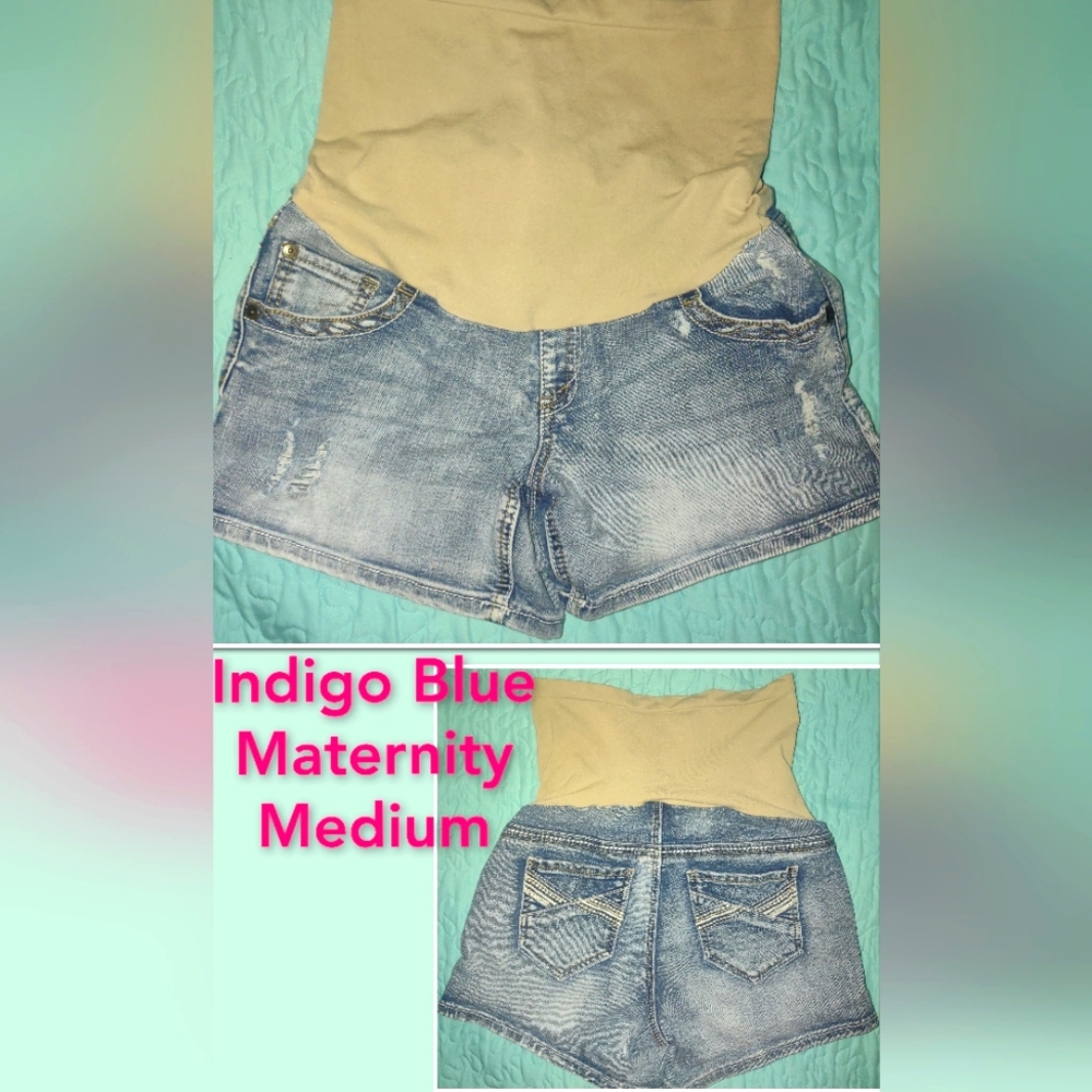 Maternity Blue Jean Shorts BUNDLE